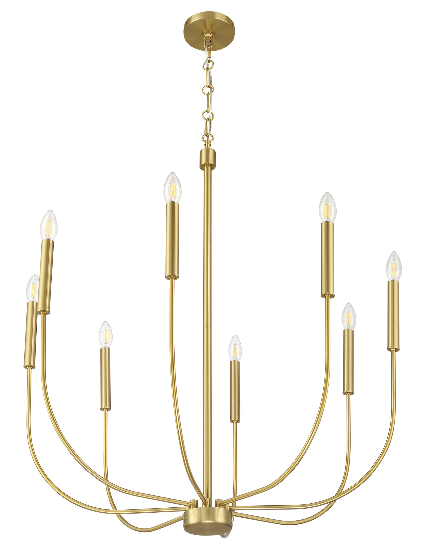 59828-SB - Traci 8 Light 31" Wide Chandelier - Satin Brass