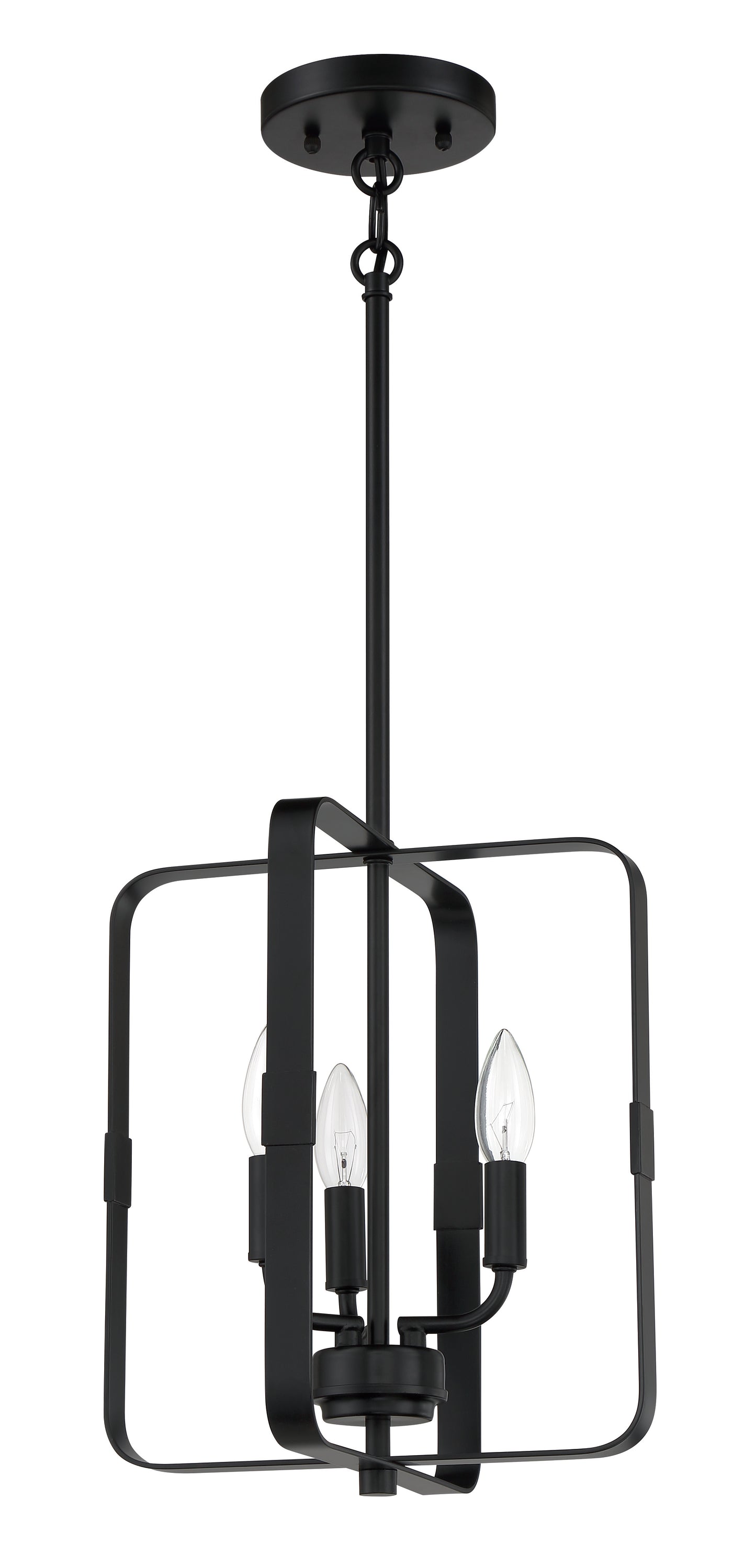 56033-FB - Stowe 3 Light 12" Wide Foyer Light - Flat Black
