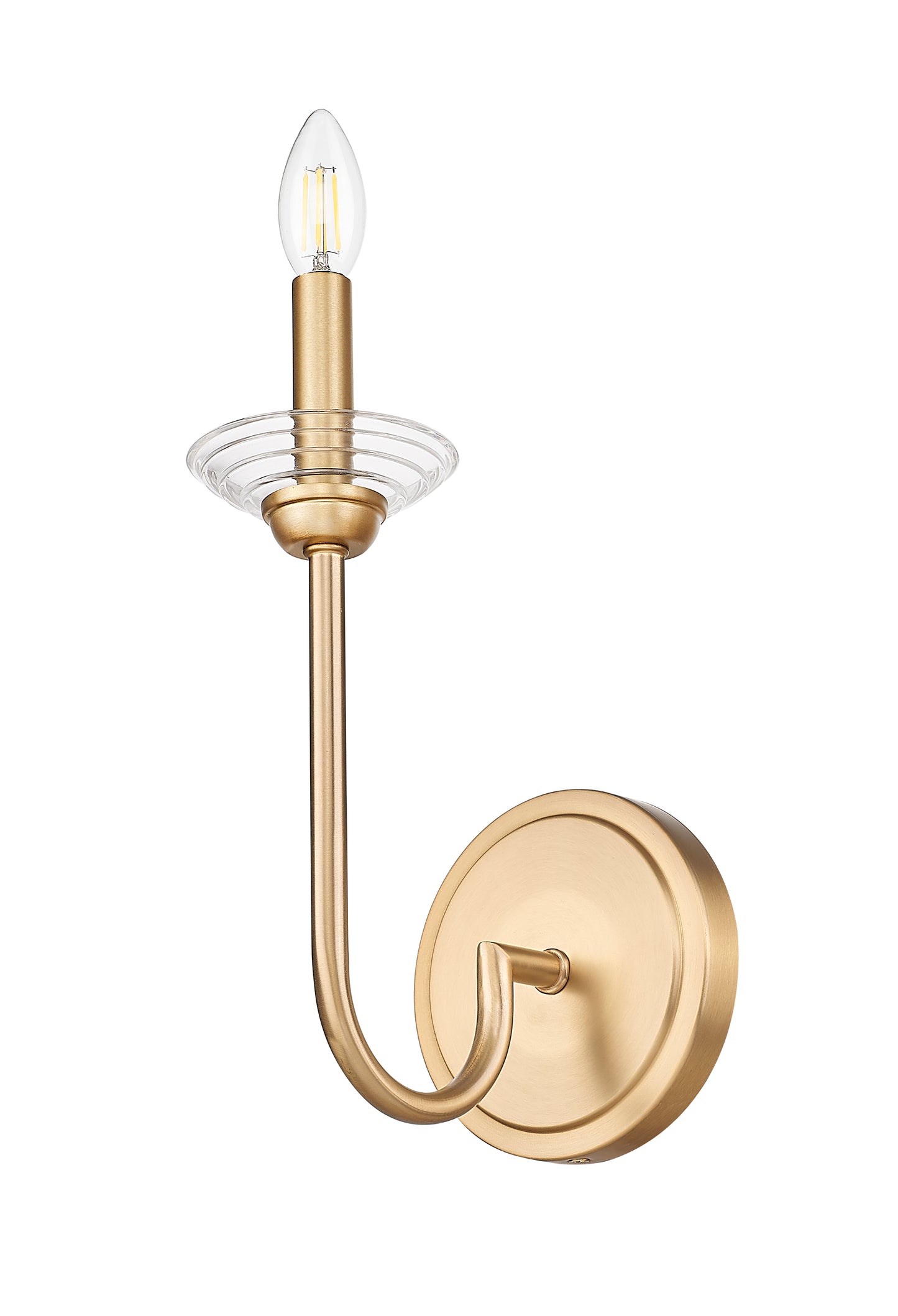 352-1S-MGLD - Allistair 1 Light Wall 12" Sconce - Modern Gold