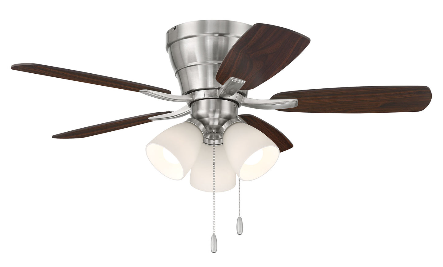 WHL42BNK5C3 - Wheeler 42 3-Light 42" 5 Blade Ceiling Fan with Light Kit - Brushed Nickel