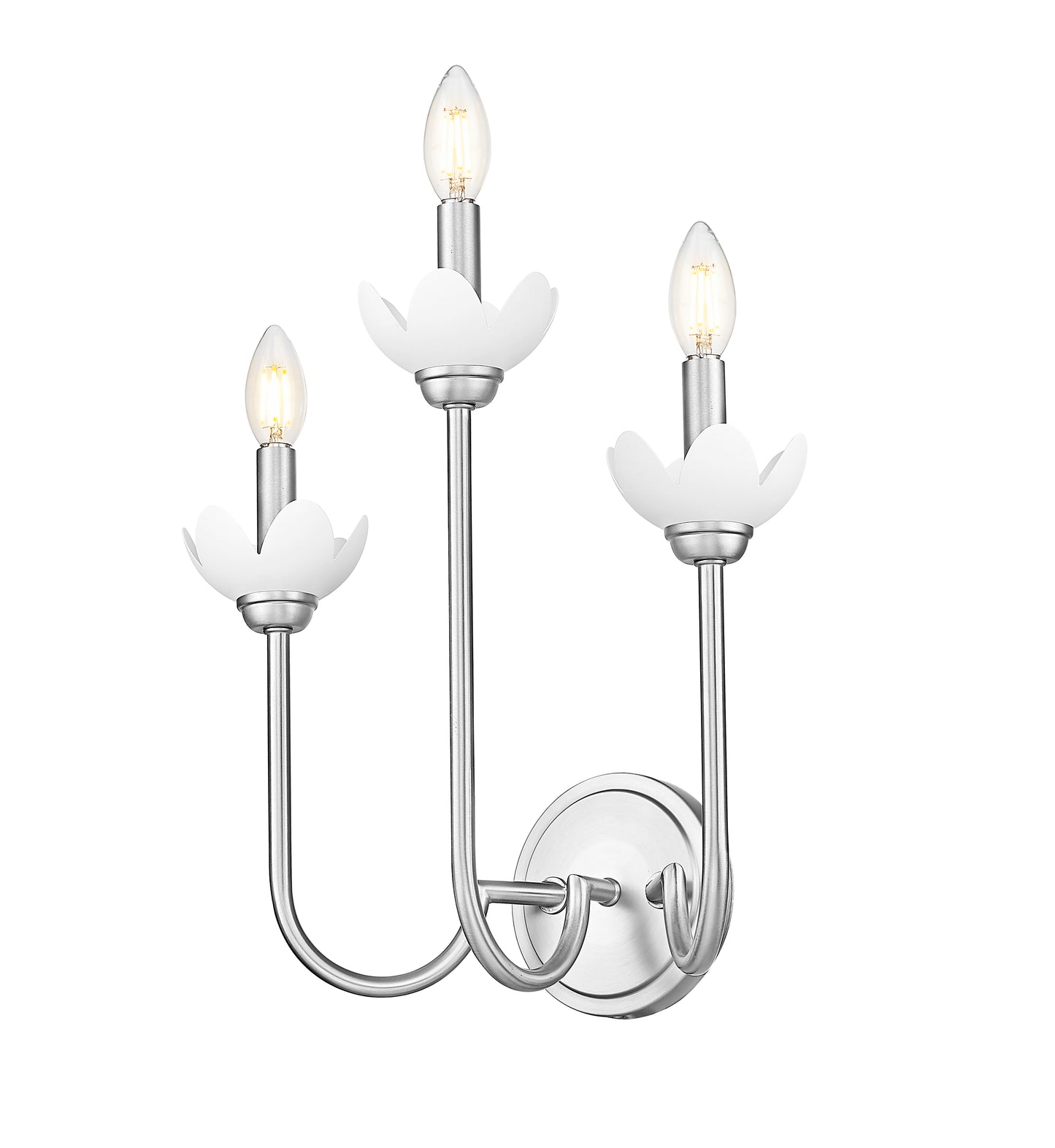 352-3S-BN - Allistair 3 Light Wall 16" Sconce - Brushed Nickel