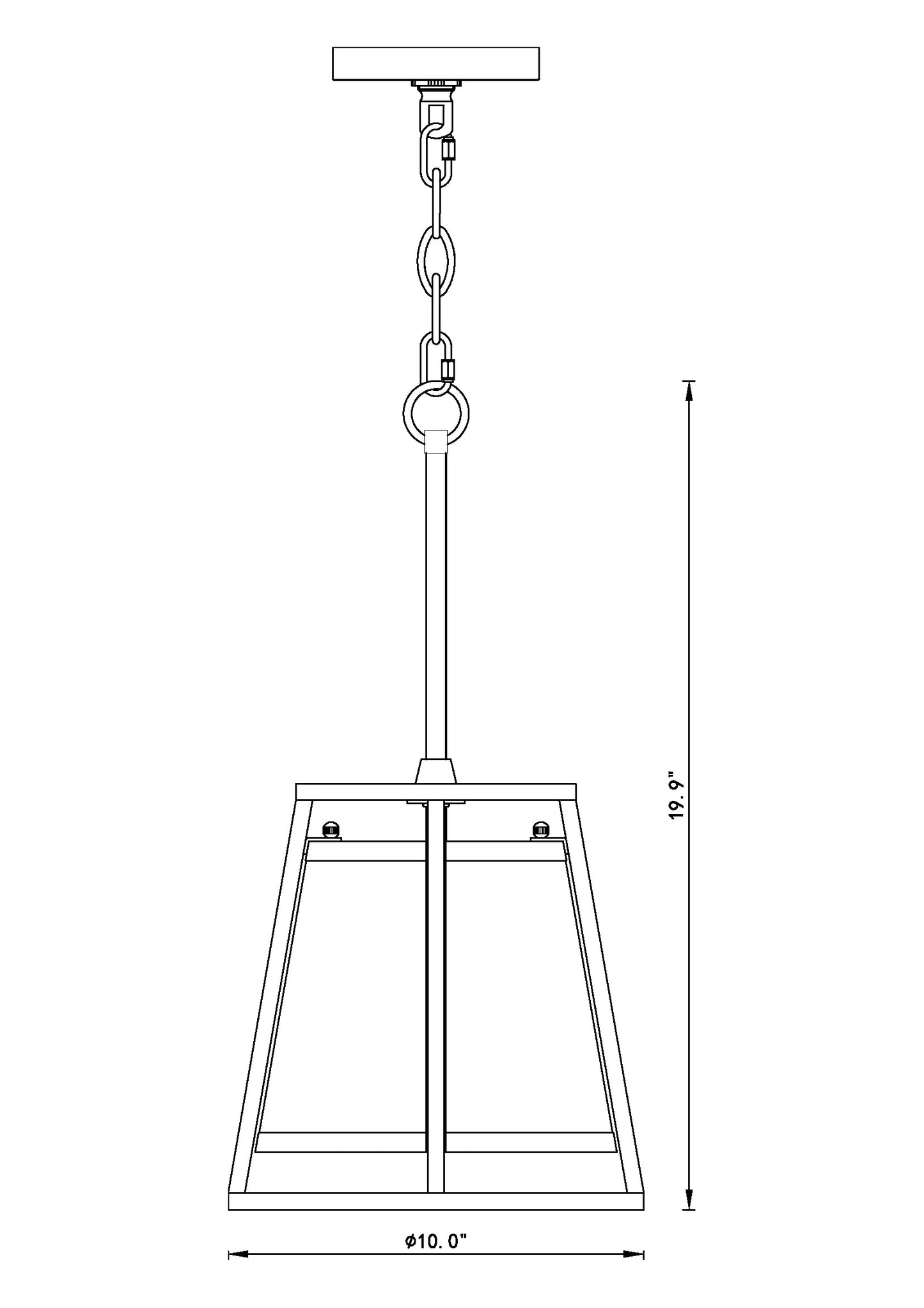 1935MP-RB - Lenyx Pendant 1 Light 10" Pendant - Rubbed Brass
