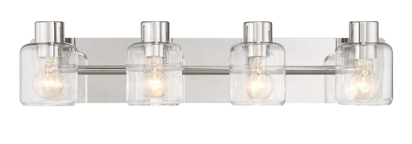 17728PLN4 - Rori 4 Light 28" Wide Vanity Light - Polished Nickel