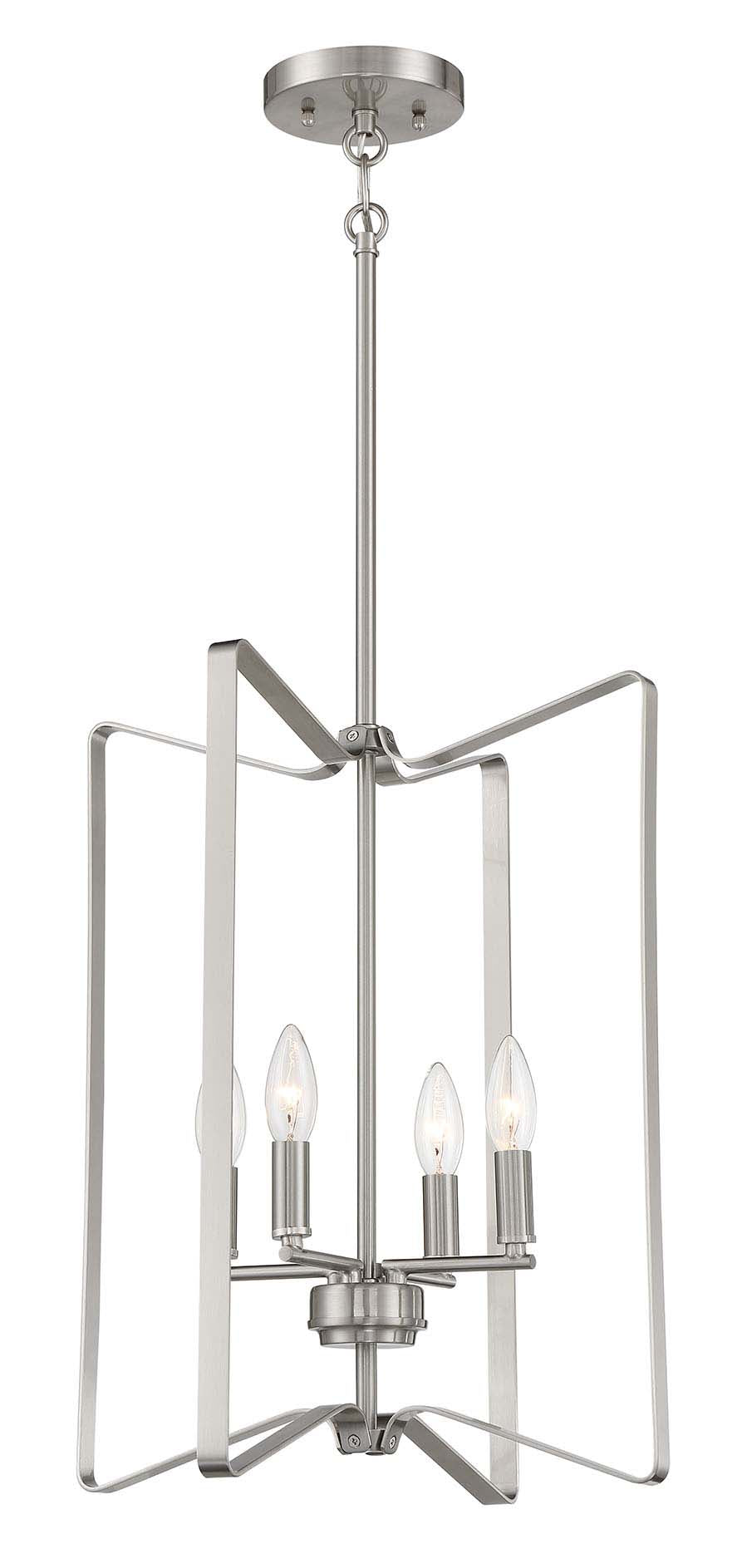 56134-BNK - Shayna 4 Light 15" Wide Foyer Light - Brushed Nickel