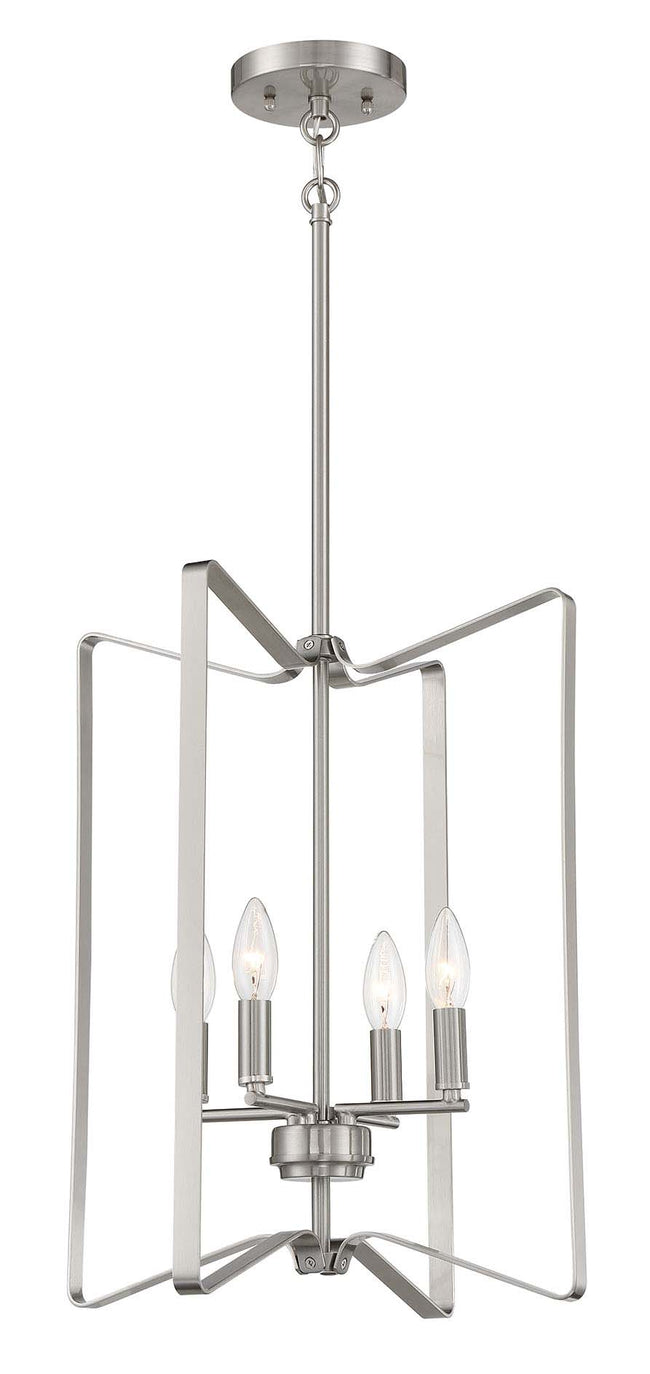 56134-BNK - Shayna 4 Light 15" Wide Foyer Light - Brushed Nickel