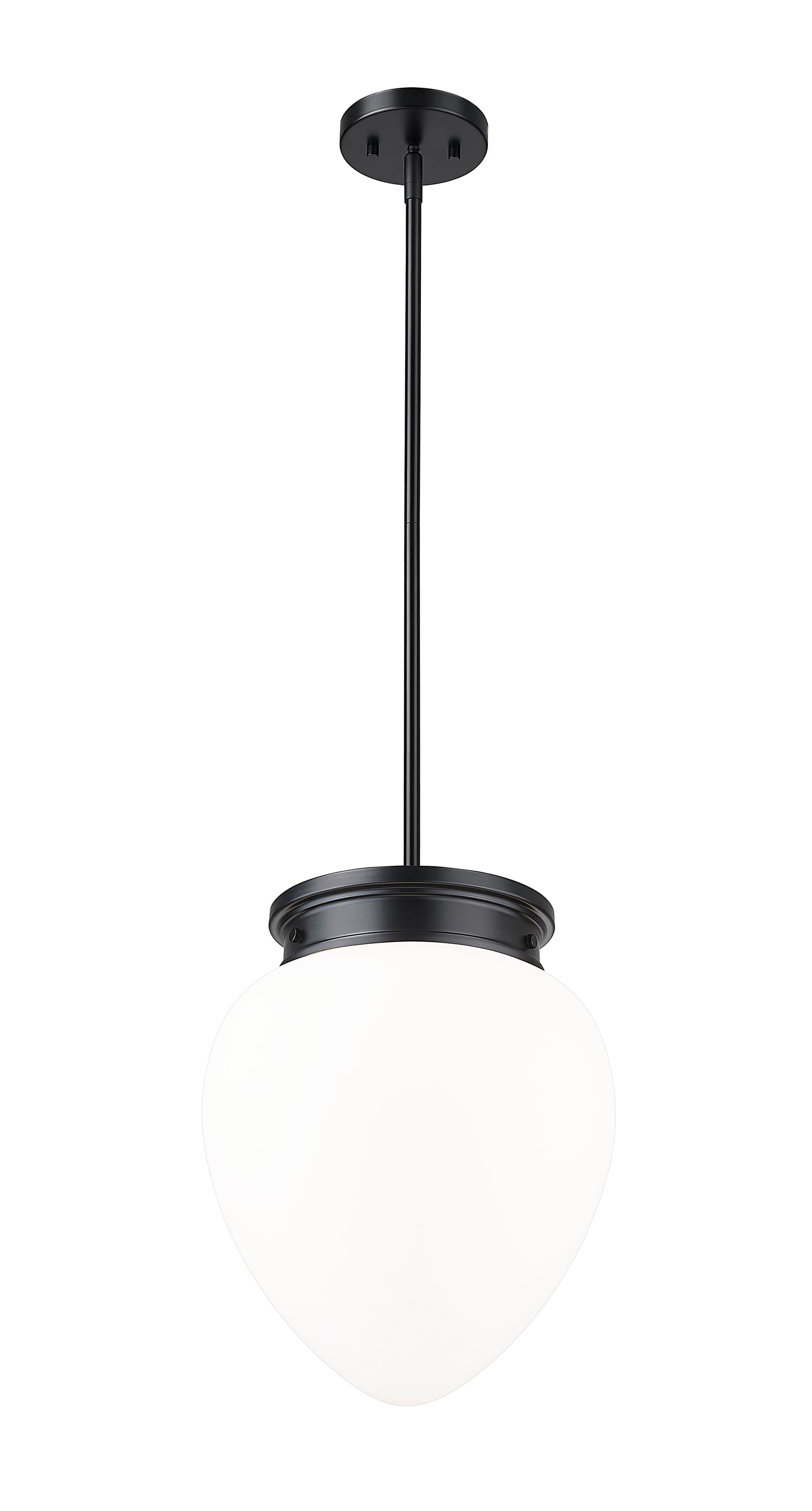 1945P12-MB - Gideon 1 Light 12" Pendant - Matte Black