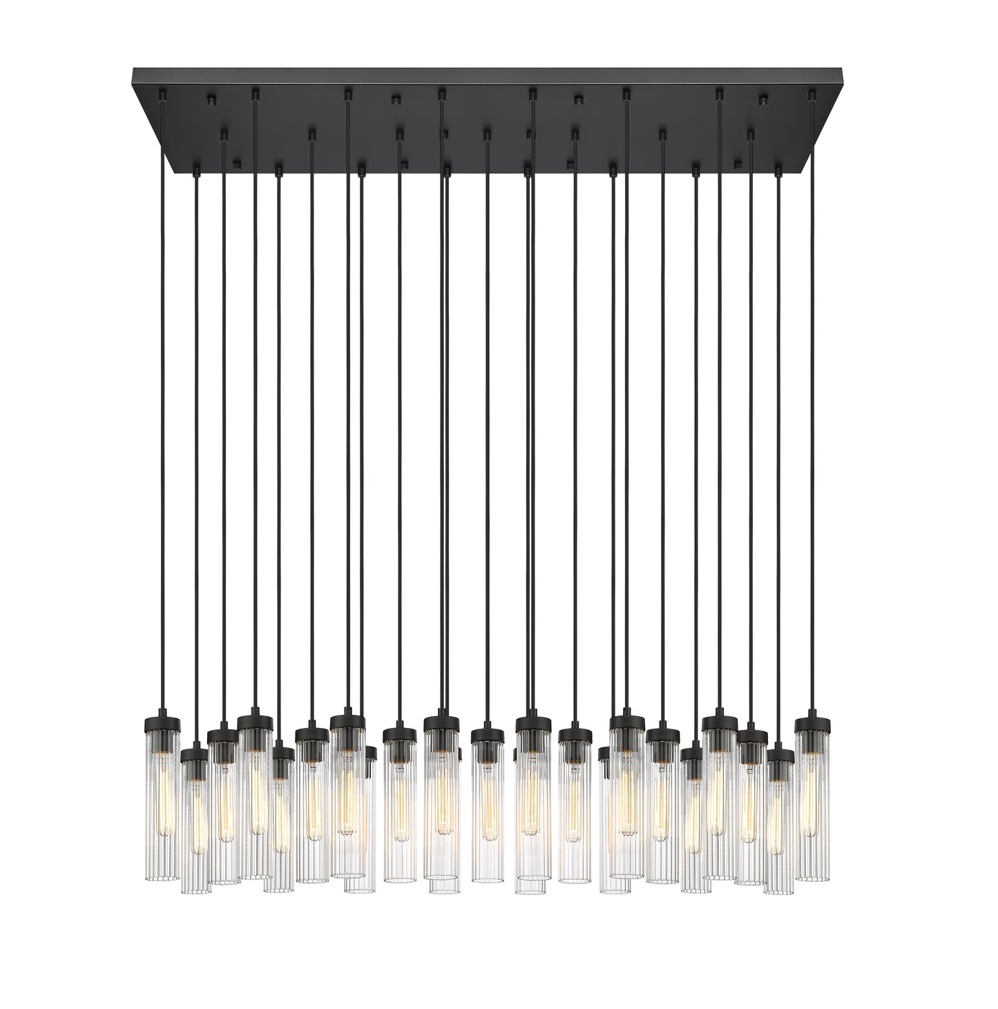 740P-23L-MB - Beau 23 Light Linear 54" Chandelier - Matte Black