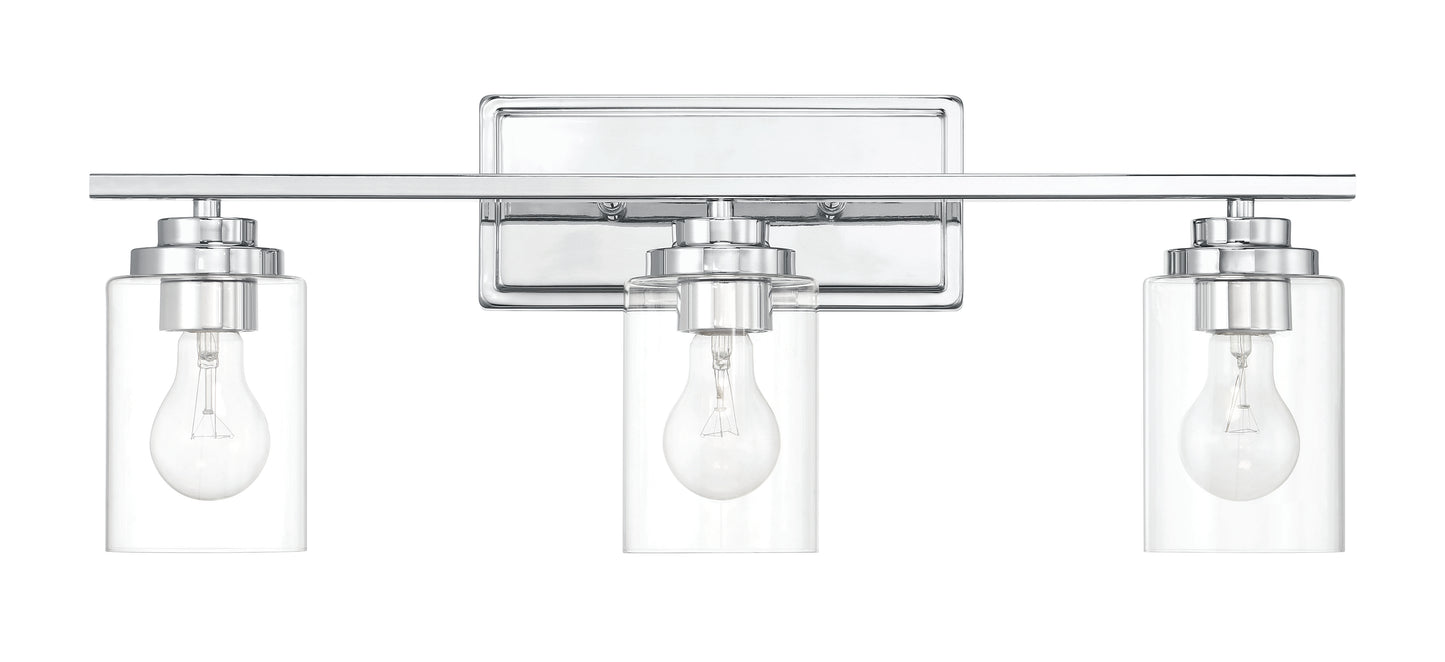 20425CH3 - Clark 3 Light 25" Wide Vanity Light - Chrome