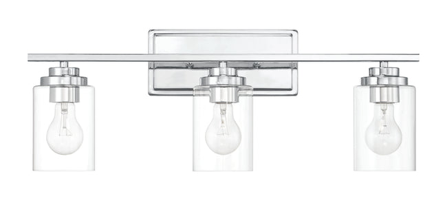 20425CH3 - Clark 3 Light 25" Wide Vanity Light - Chrome