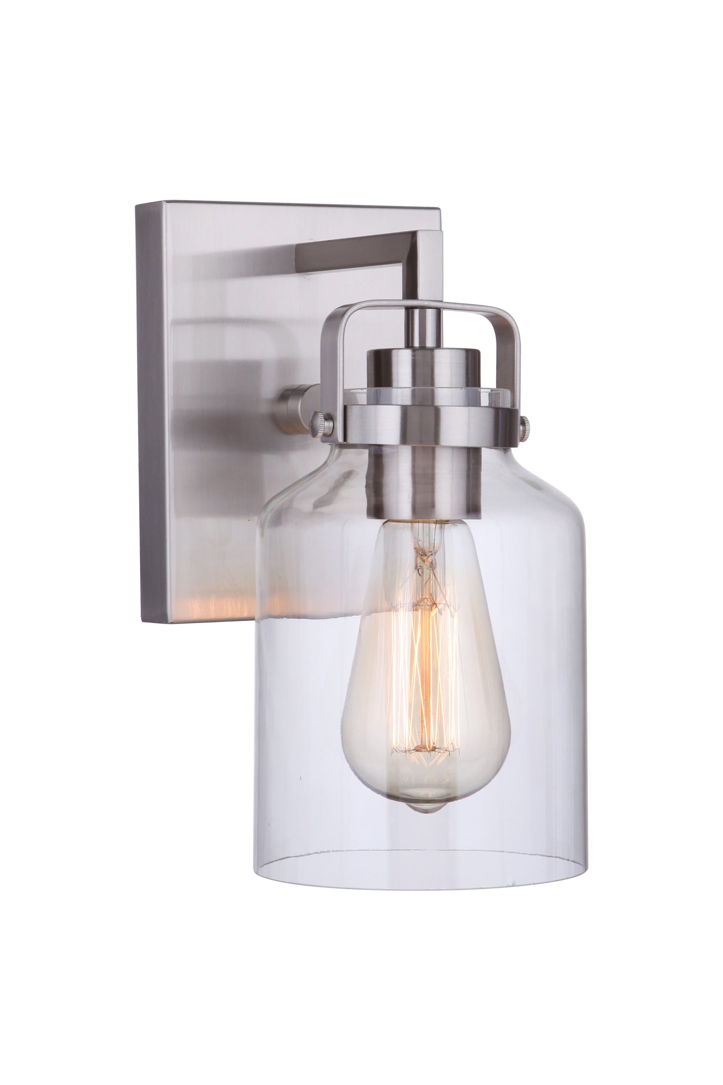 53601-BNK - Foxwood 1 Light 9.5" High Wall Sconce - Brushed Nickel