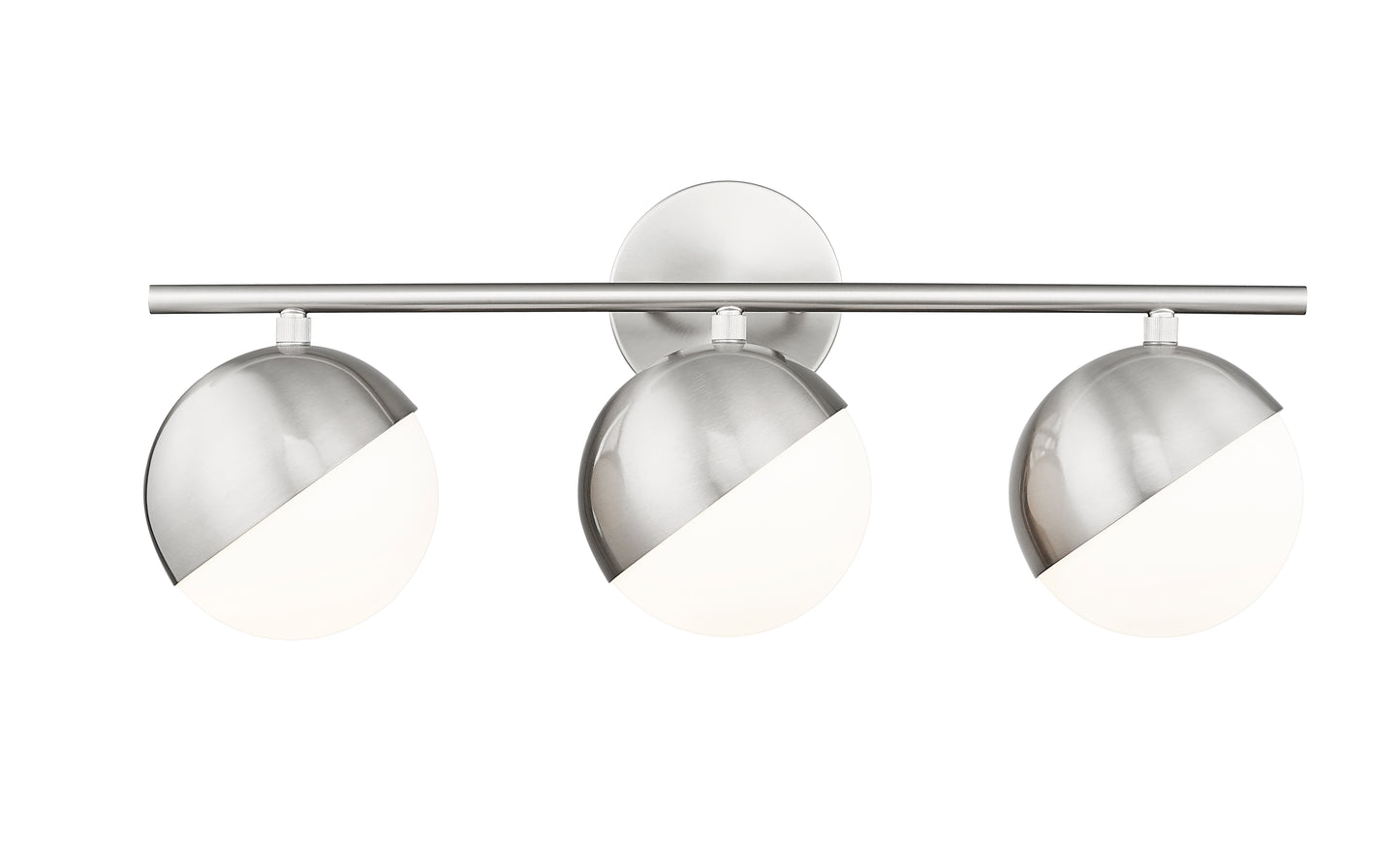 7517-3V-BN - Realm Sphere 3 Light 24" Vanity - Brushed Nickel