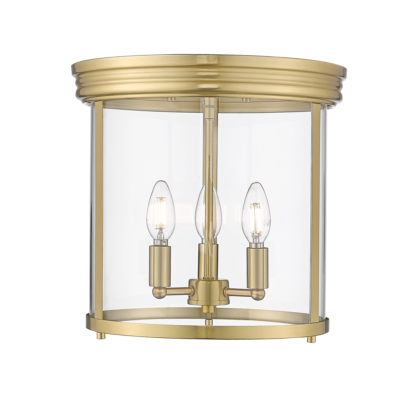 742F13-LG - Thayer 3 Light Flush 13" Mount - Luxe Gold