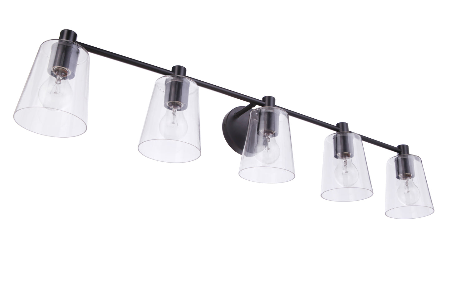 12642FB5 - Emilio 5 Light 42" Wide Vanity Light - Flat Black