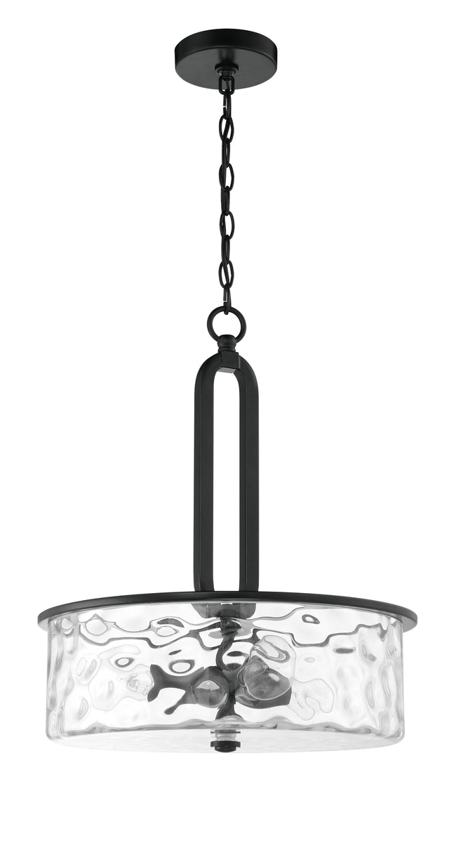 54293-FB - Collins 3 Light 18" Wide Pendant - Flat Black