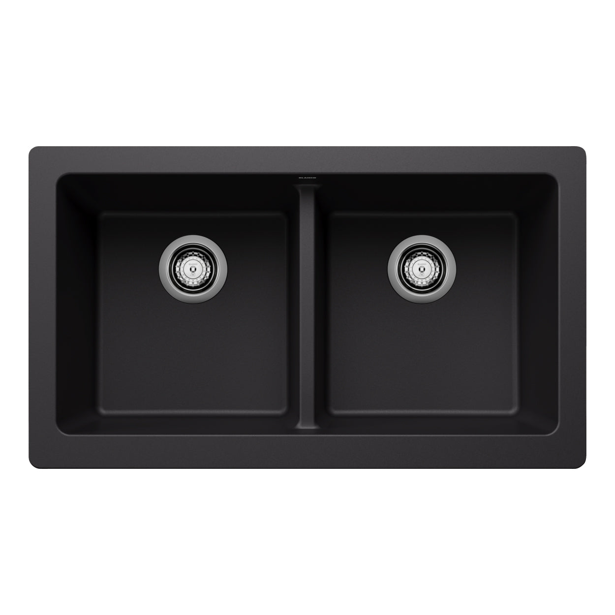 526554 - 33" Vintera Double Bowl Apron-Front Farmhouse Sink - Coal Black