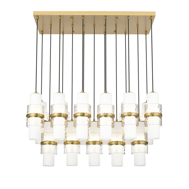1946P-17L-MGLD - Cayden 17 Light Linear 42" Chandelier - Modern Gold