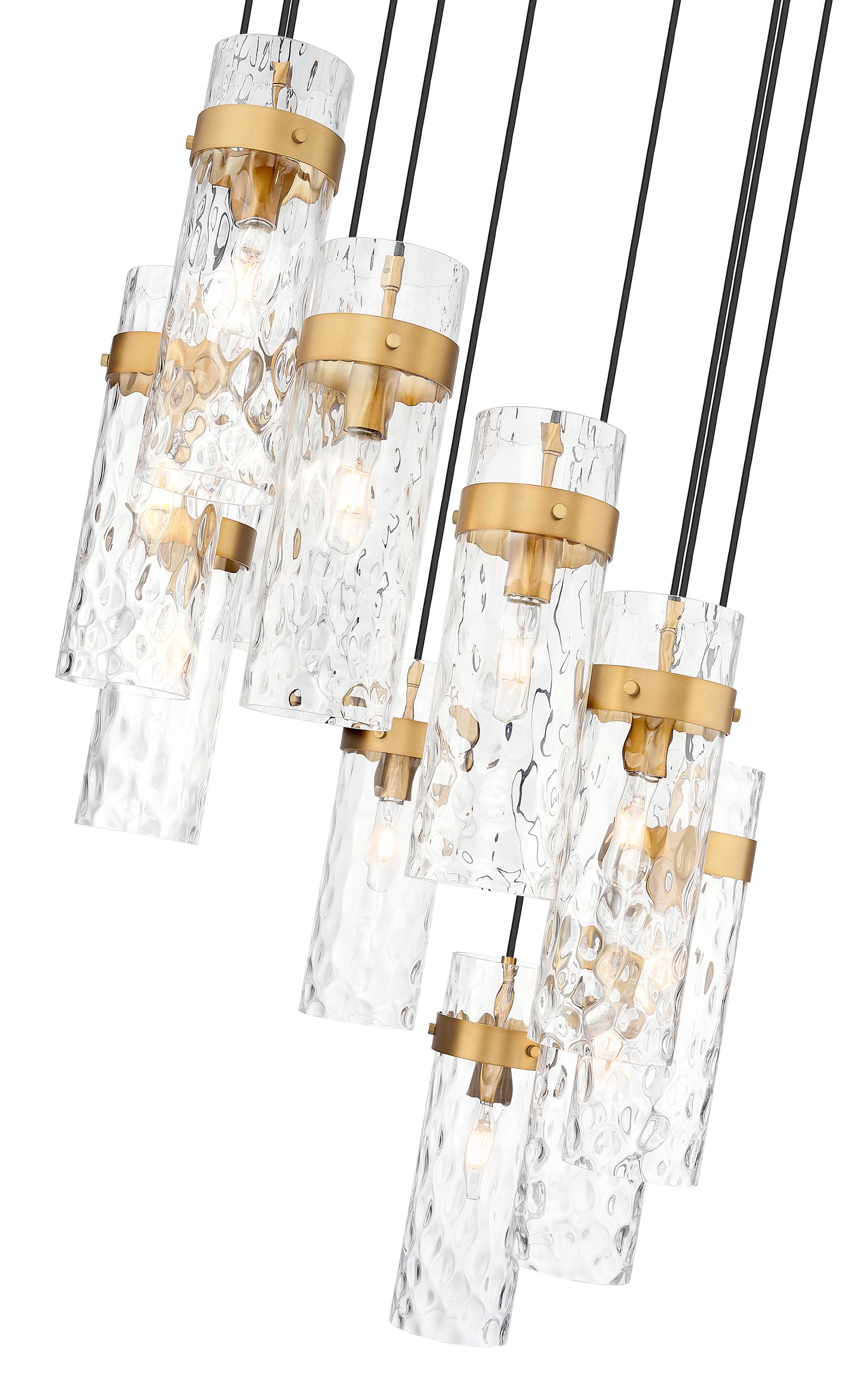 7002P5-11R-RB - Fontaine 11 Light 26" Chandelier - Rubbed Brass