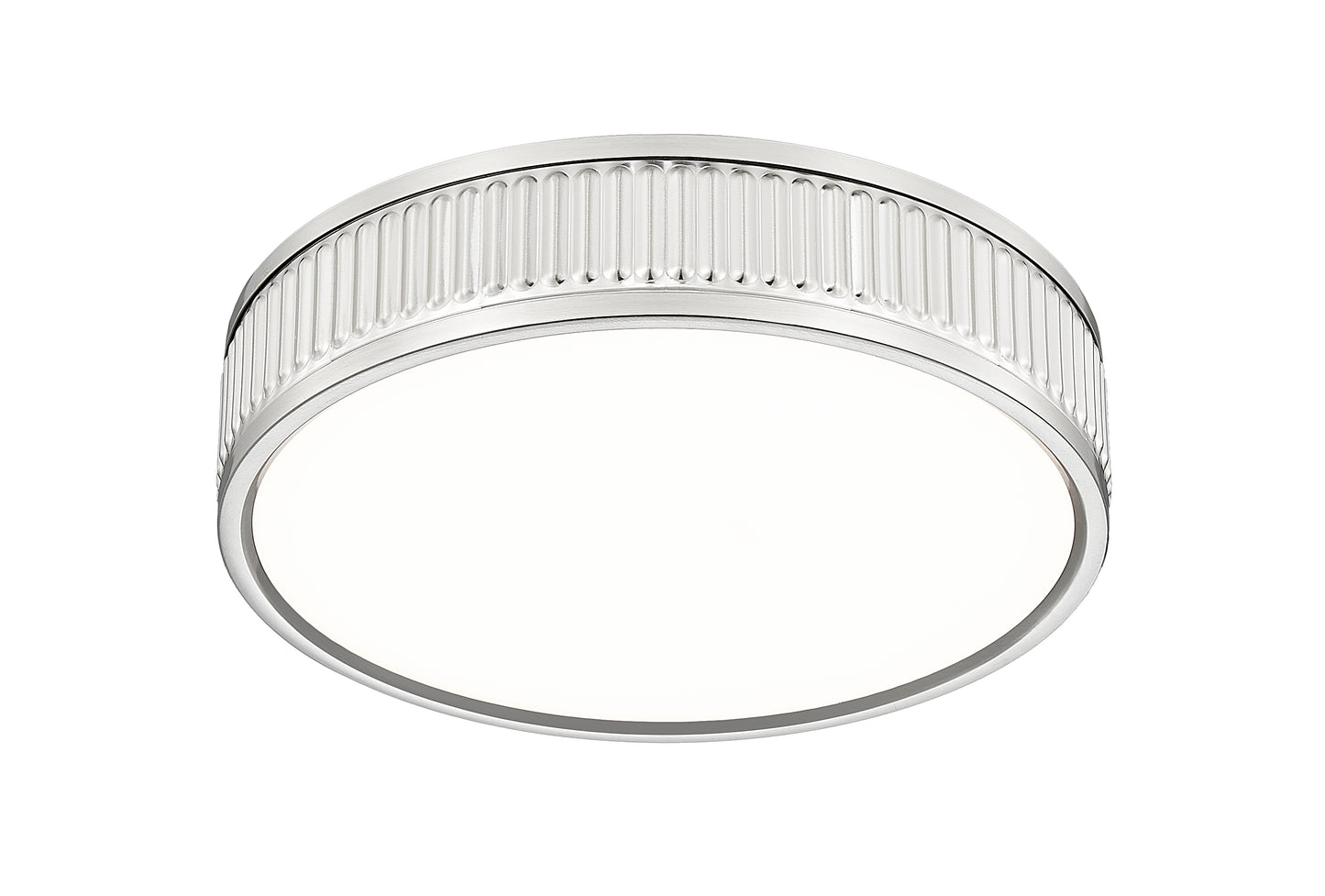 1013F12-BN-LED - Stari 1 Light Flush 13" Mount - Brushed Nickel