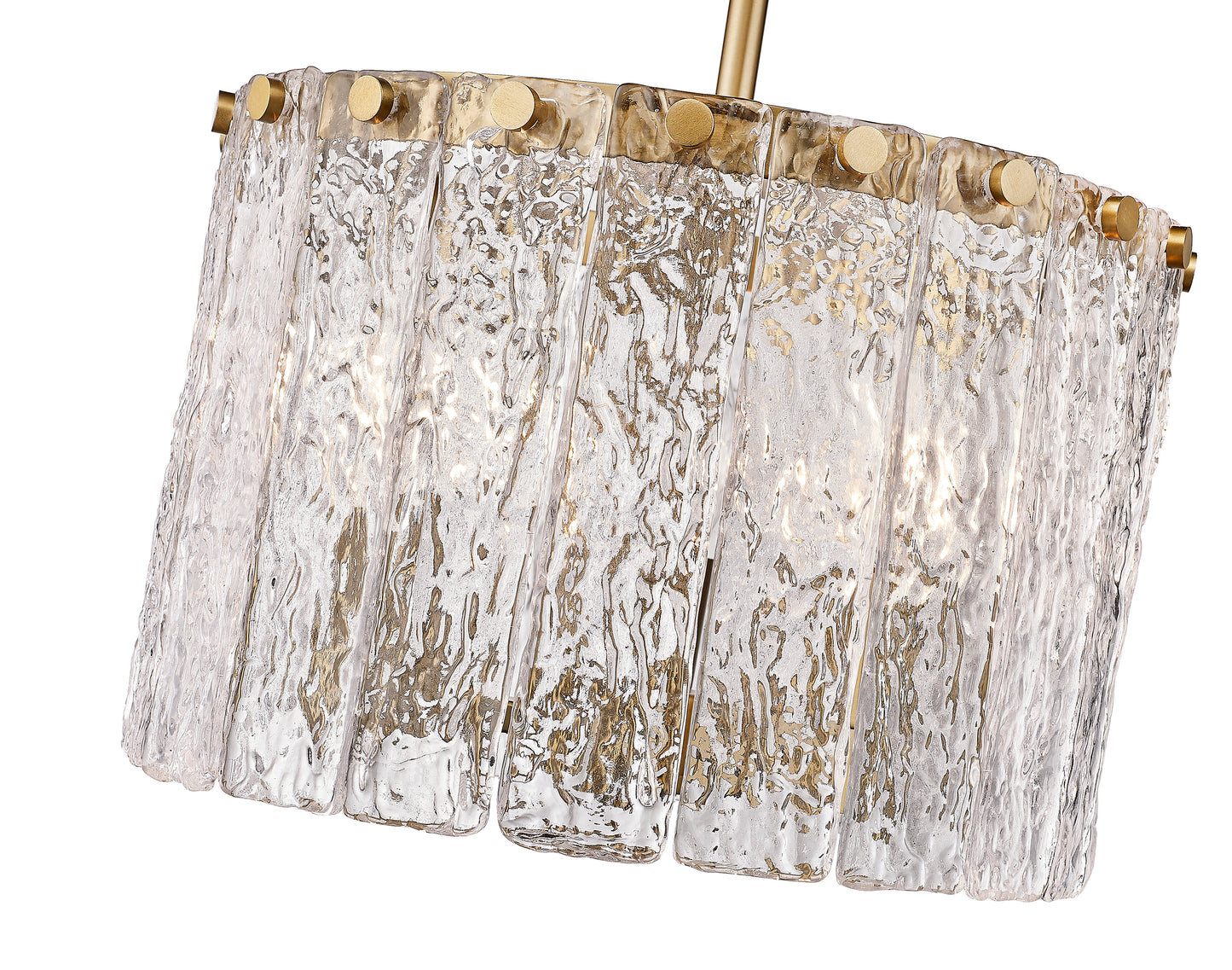 1943P12-MGLD - Glacier 3 Light 12" Pendant - Modern Gold