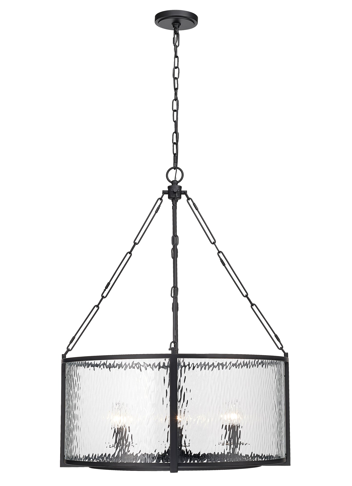 346P26-MB - Barrington 6 Light 26" Chandelier - Matte Black