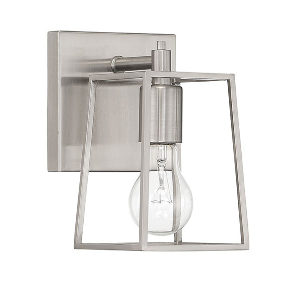 12105BNK1 - Dunn 1 Light 7.88" High Wall Sconce - Brushed Nickel