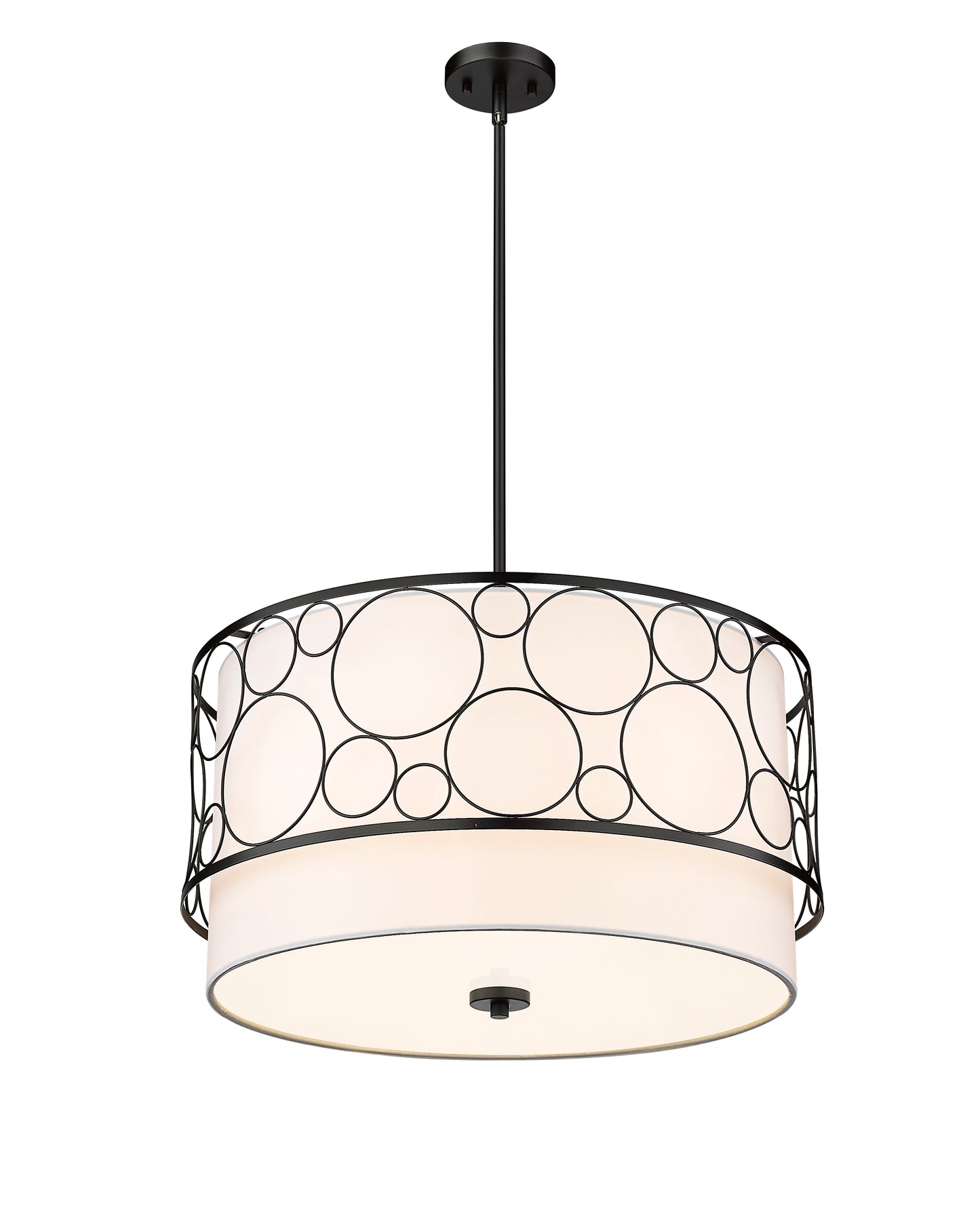 197-24MB - Kendall 4 Light 24" Chandelier - Matte Black