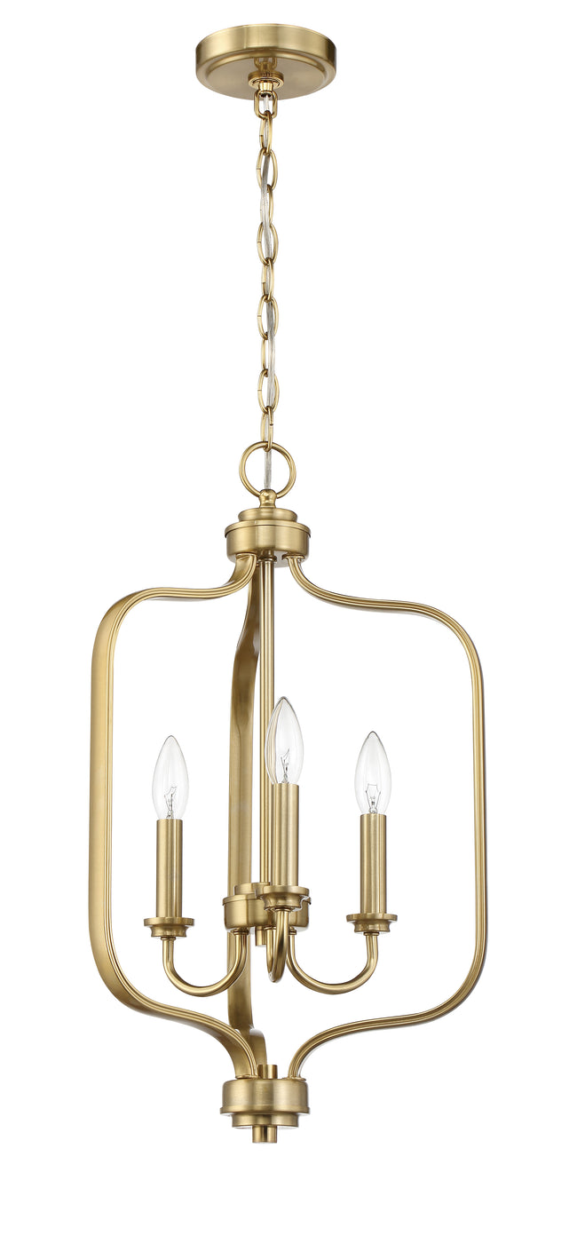 50533-SB - Bolden 3 Light 14" Wide Foyer Light - Satin Brass