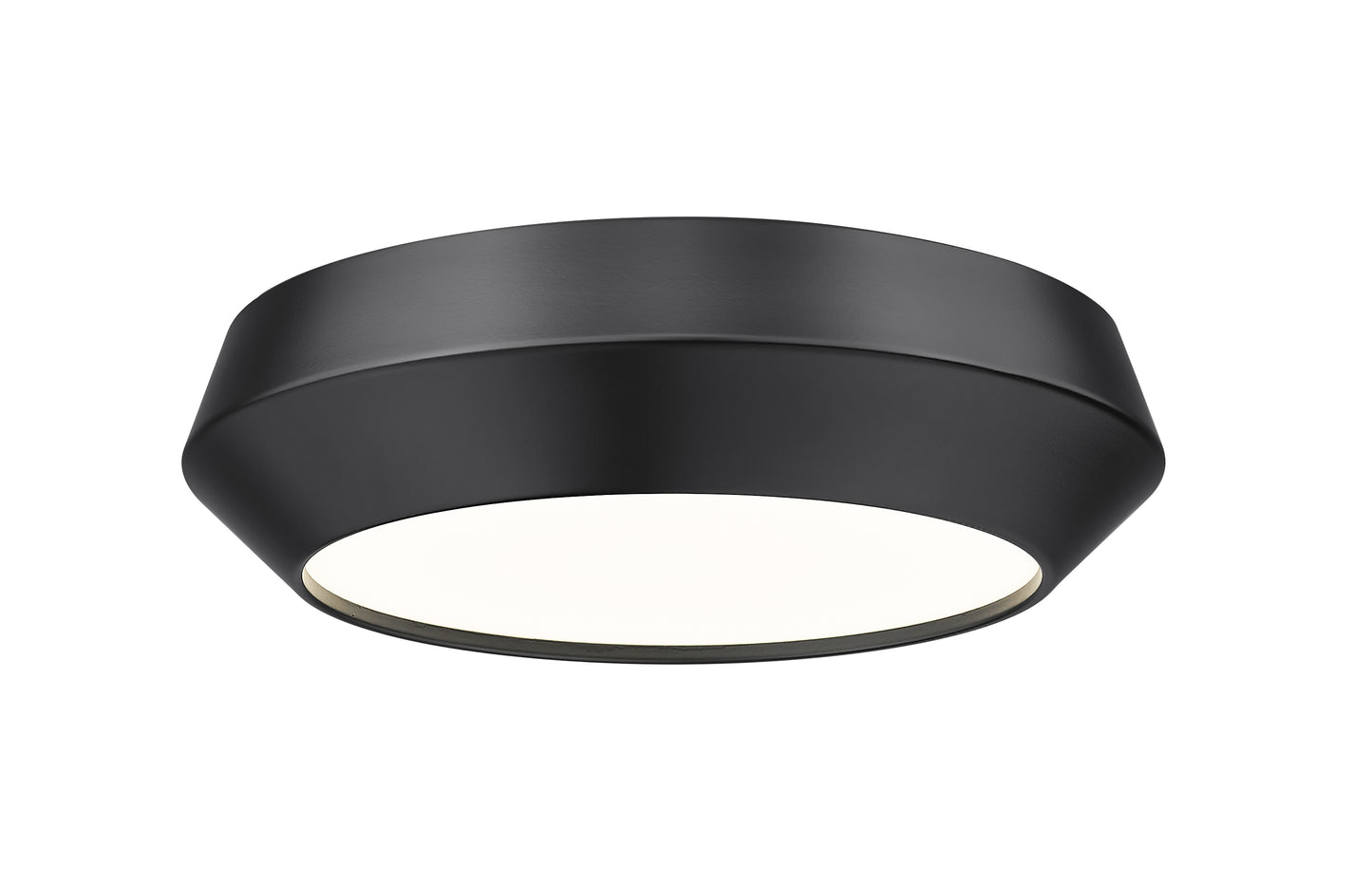 7701F12-MB-LED - Quasars 1 Light Flush 12" Mount - Matte Black