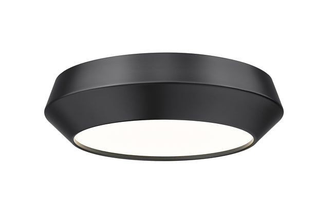 7701F12-MB-LED - Quasars 1 Light Flush 12" Mount - Matte Black