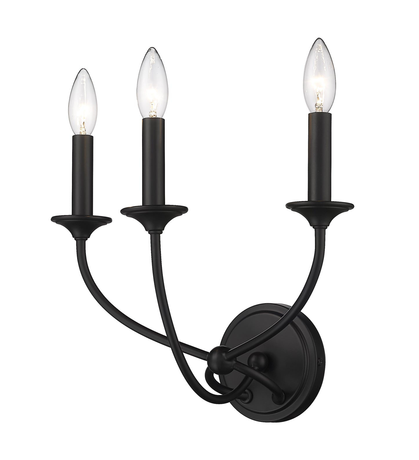 3500-3S-MB - Arabella 3 Light Wall 12" Sconce - Matte Black