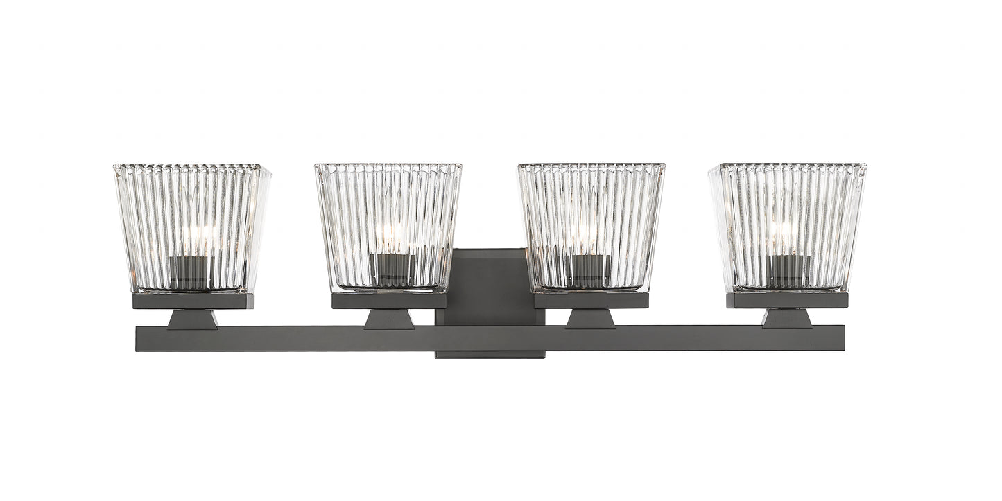 1936-4V-MB - Astor 4 Light 29" Vanity - Matte Black