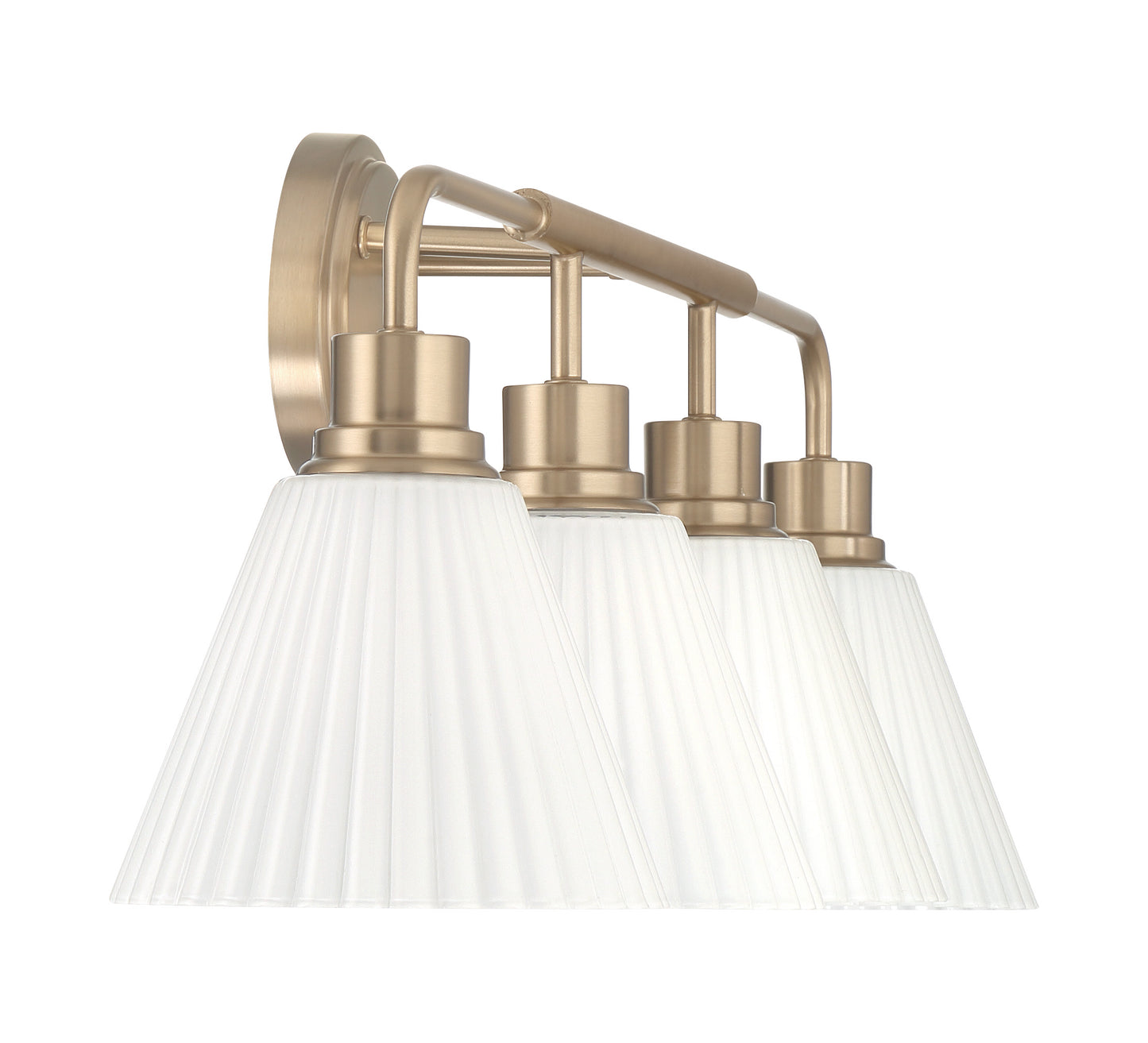 62304-CPZ - Pleated II 4 Light 34" Wide Vanity Light - Premium Bronze