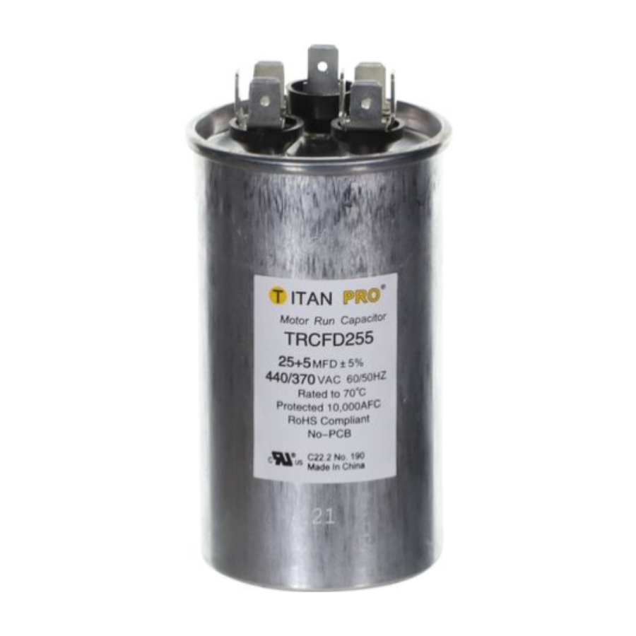 TRCFD255 - TITAN PRO CAPACITOR 25+5 MFD 440/370V ROUND