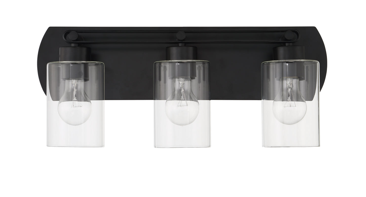 17621FB3 - Hendrix 3 Light 20" Wide Vanity Light - Flat Black