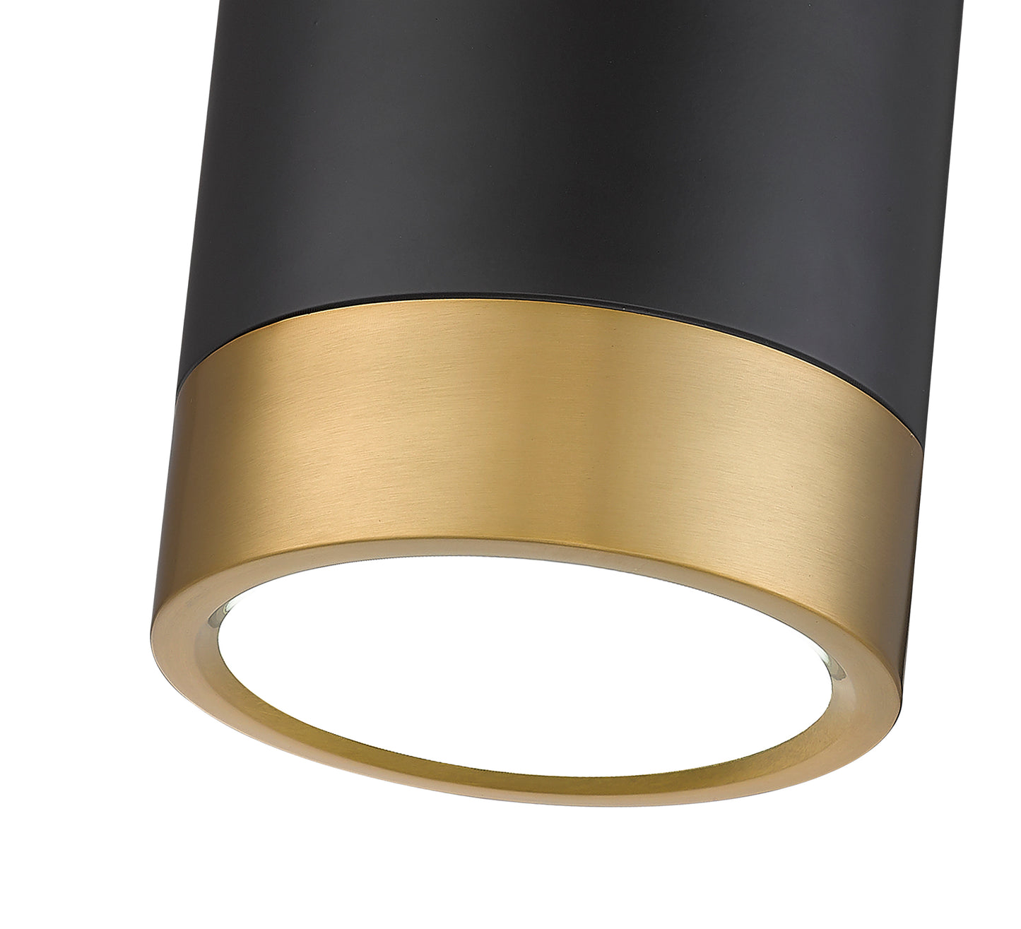 1006F6-MB-MGLD-LED - Algar 1 Light Flush 6" Mount - Matte Black / Modern Gold