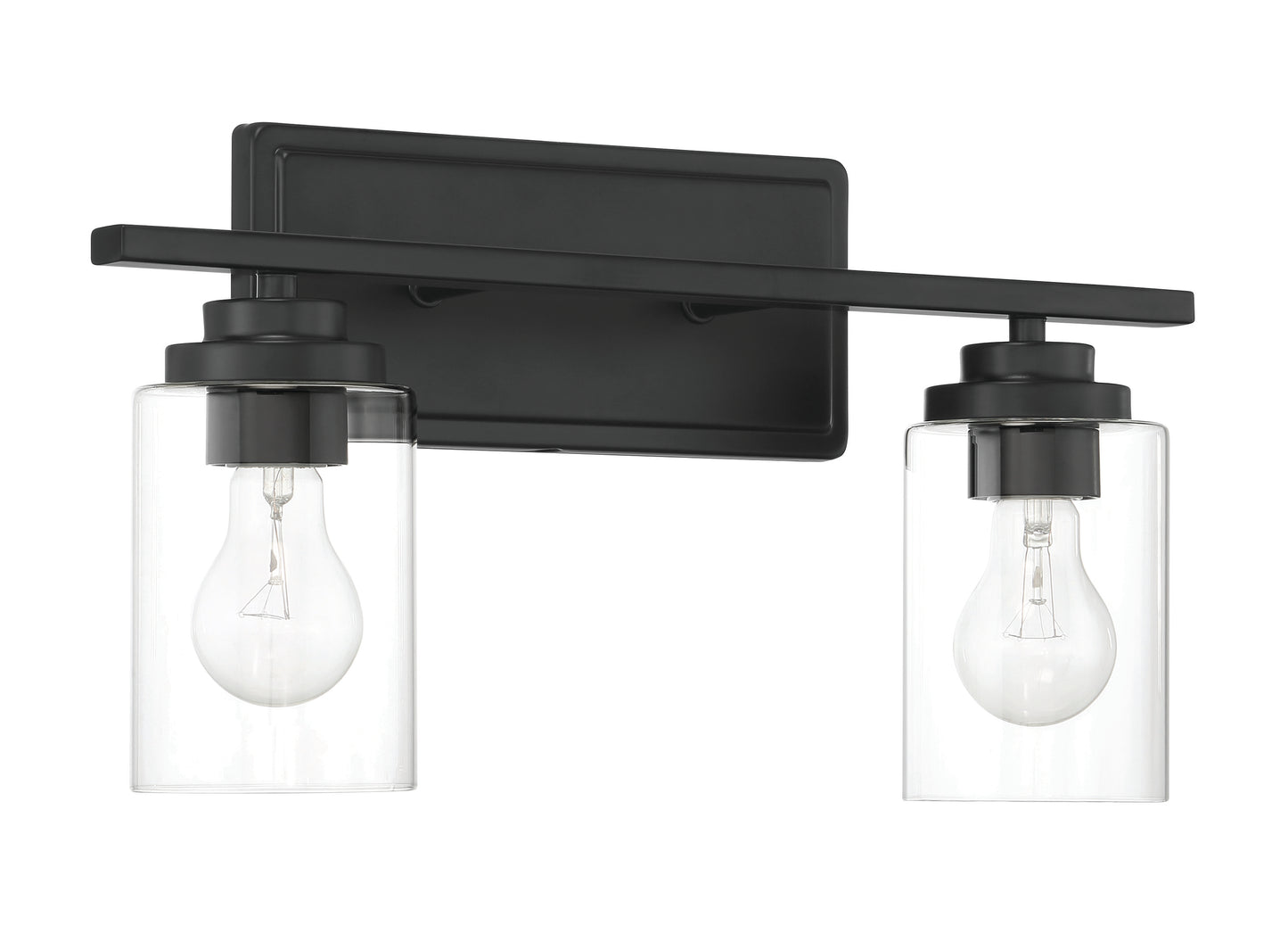 20417FB2 - Clark 2 Light 17" Wide Vanity Light - Flat Black