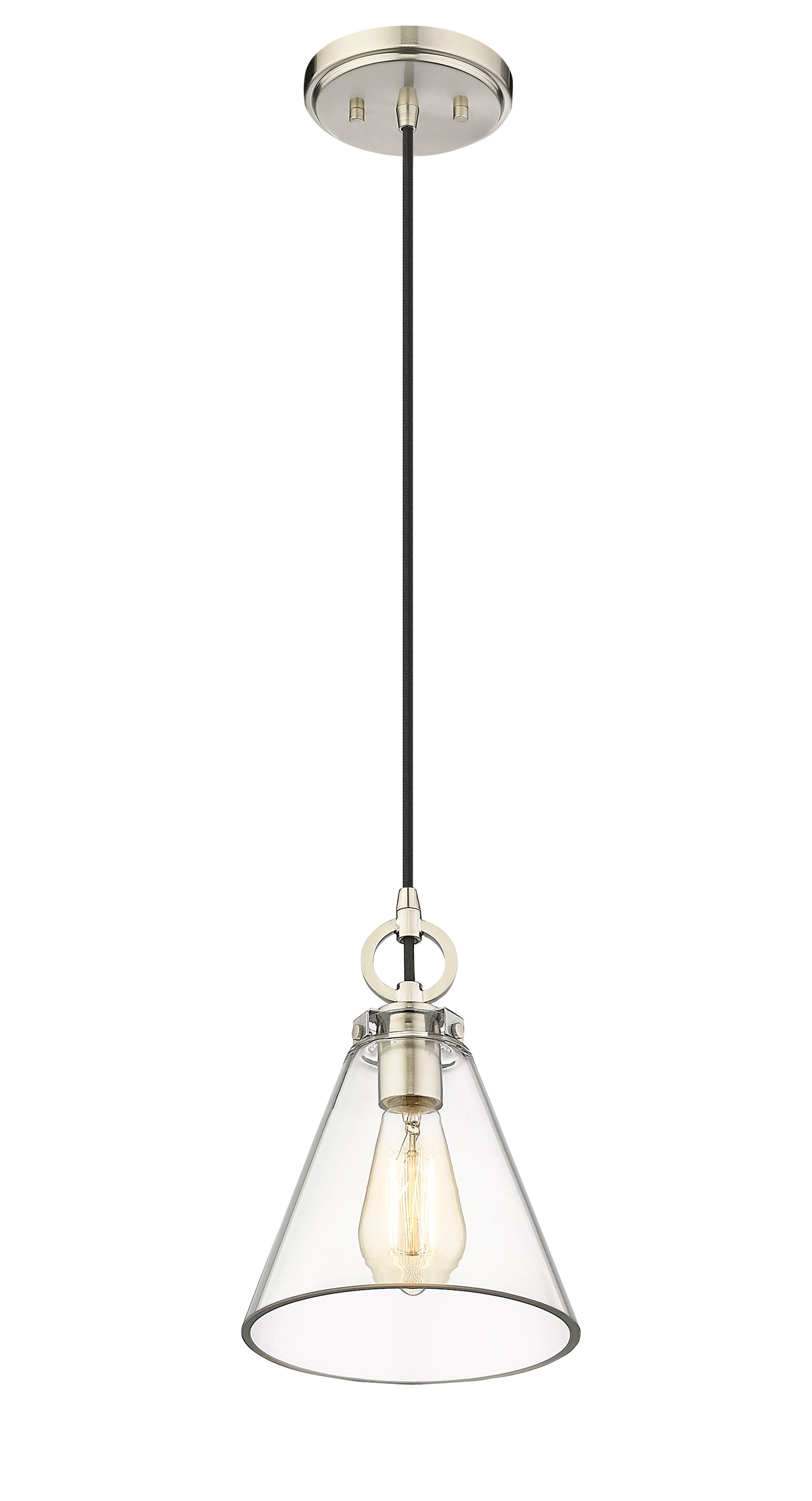 3034P8-BN - Harper 1 Light 8" Pendant - Brushed Nickel