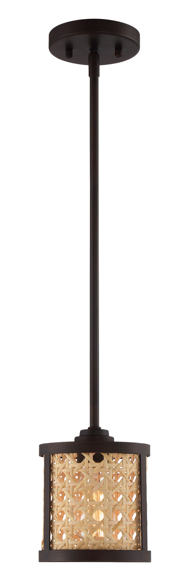 54591-ABZ - Malaya 1 Light 6" Wide Mini Pendant - Aged Bronze Brushed