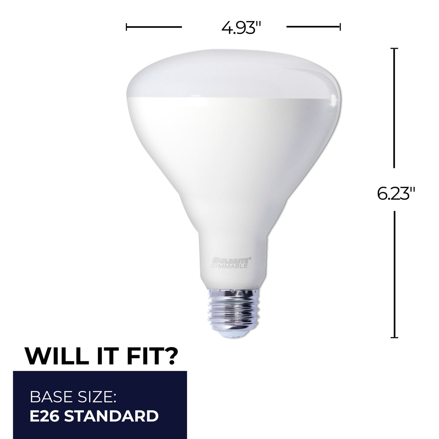 772861 - Dimmable Frost BR40 LED Light Bulb - 15 Watt - 3000K - 4 Pack