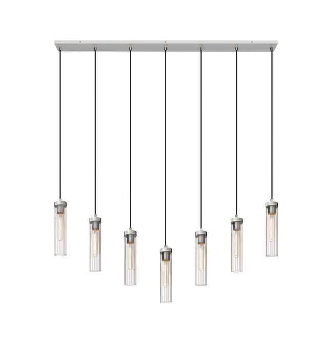 740P-7L-BN - Beau 7 Light Linear 54" Chandelier - Brushed Nickel