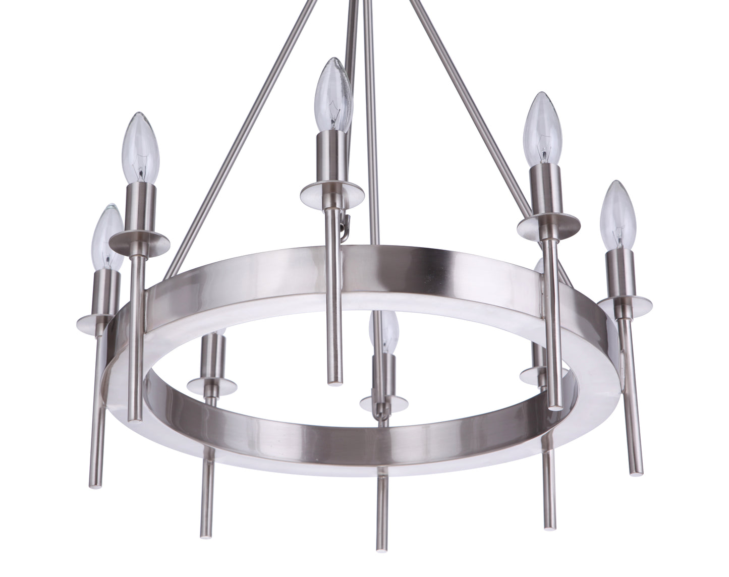 54328-BNK - Larrson 8 Light 20" Wide Chandelier - Brushed Nickel