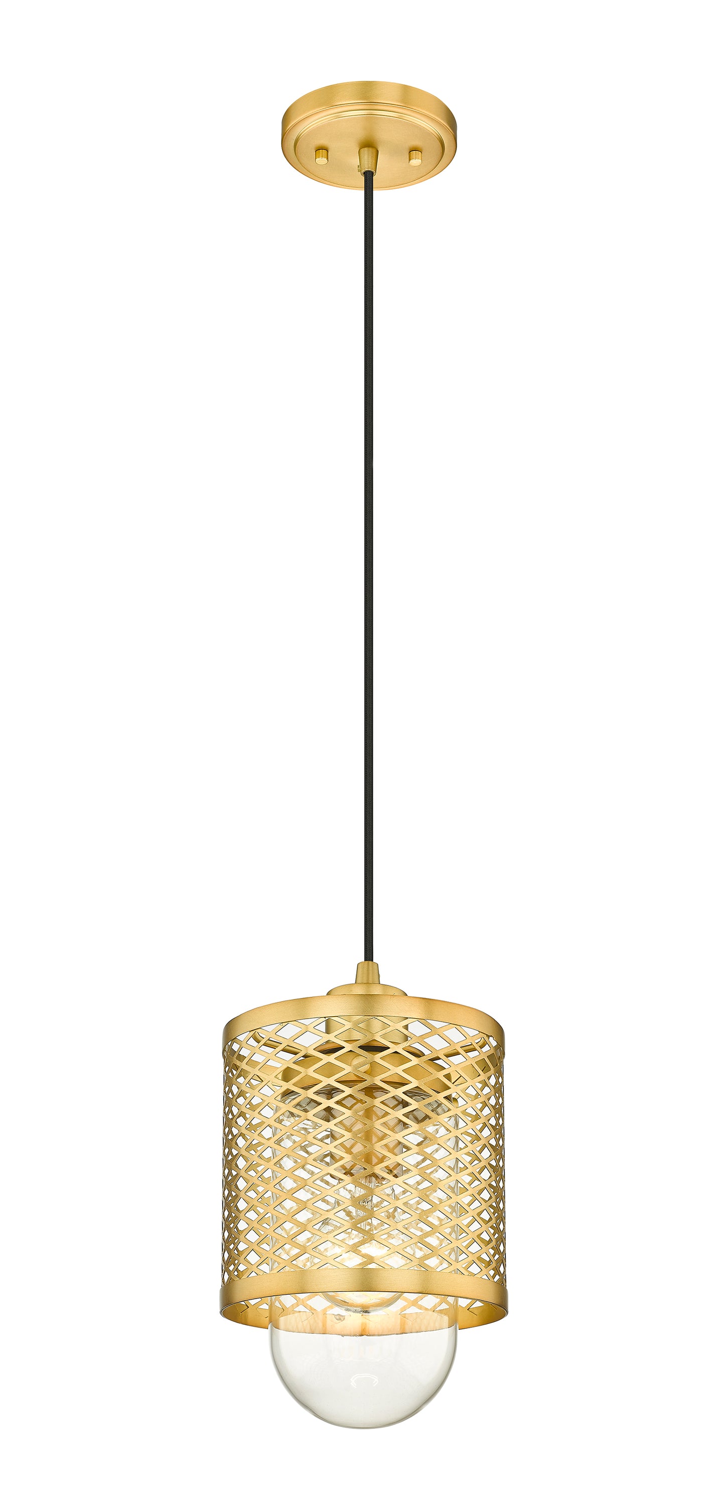3037MP-RB - Kipton 1 Light 6" Pendant - Rubbed Brass