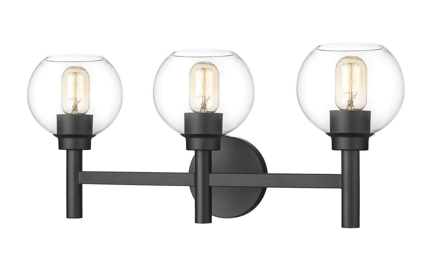 7502-3V-MB - Sutton 3 Light 24" Vanity - Matte Black