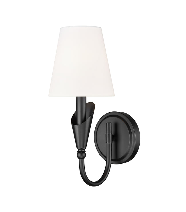 4014-1S-MB - Claudelle 1 Light Wall 14" Sconce - Matte Black