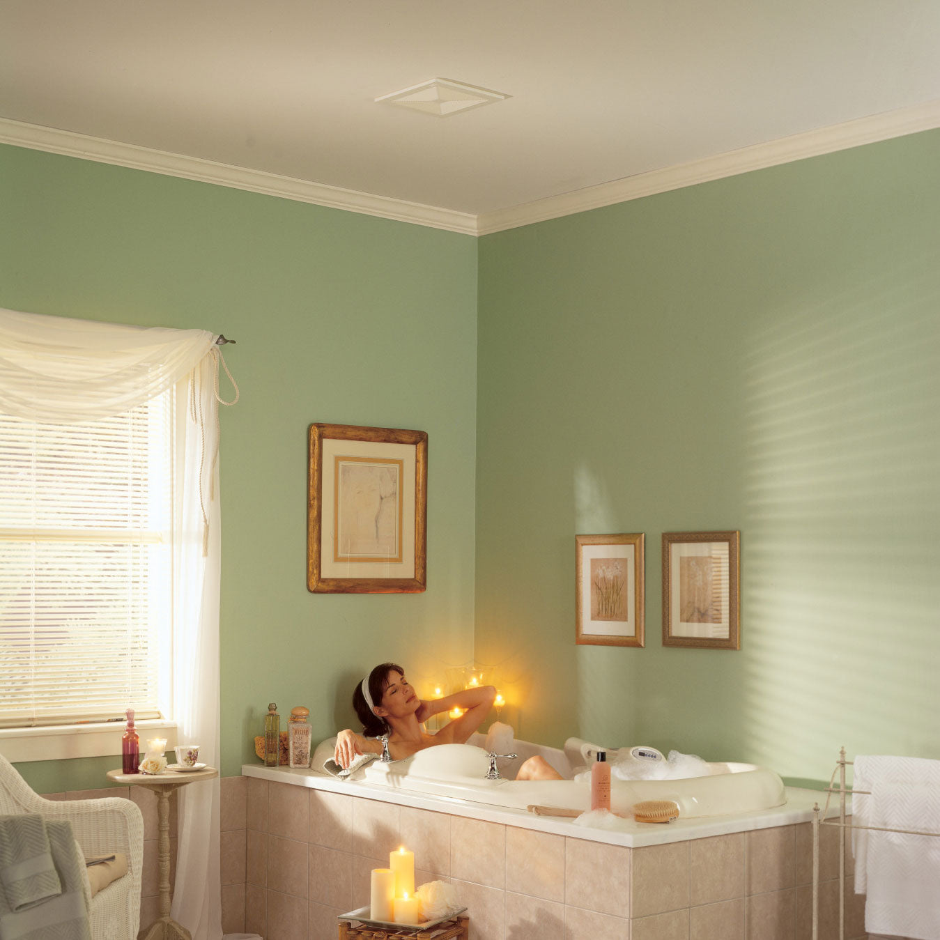 1688F - Ceiling / Wall Bath Fan Contractor Pack Motor Assembly and Grille - 4.0 Sones - 50 CFM