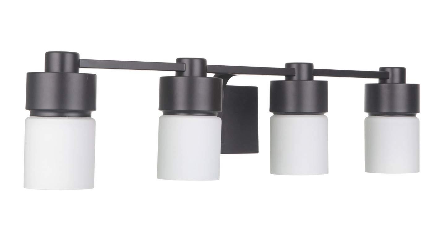 12331FB4 - District 4 Light 31" Wide Vanity Light - Flat Black