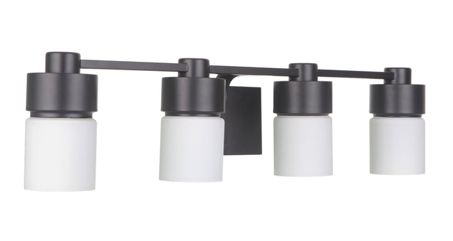 12331FB4 - District 4 Light 31" Wide Vanity Light - Flat Black