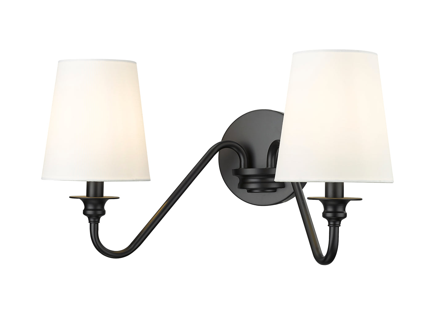 7509-2S-MB - Gianna 2 Light Wall 10" Sconce - Matte Black