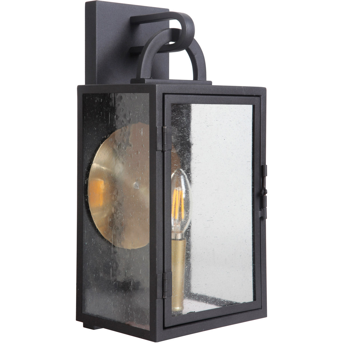 ZA1602-TB - Wolford 1 Light 15" High Outdoor Pocket Lantern - Textured Black