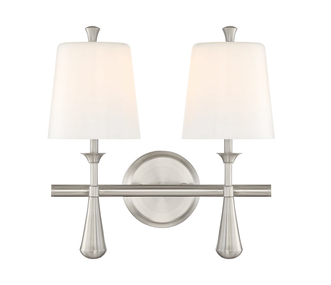 57402-BNK - Palmer 2 Light 14.25" Wide Vanity Light - Brushed Nickel